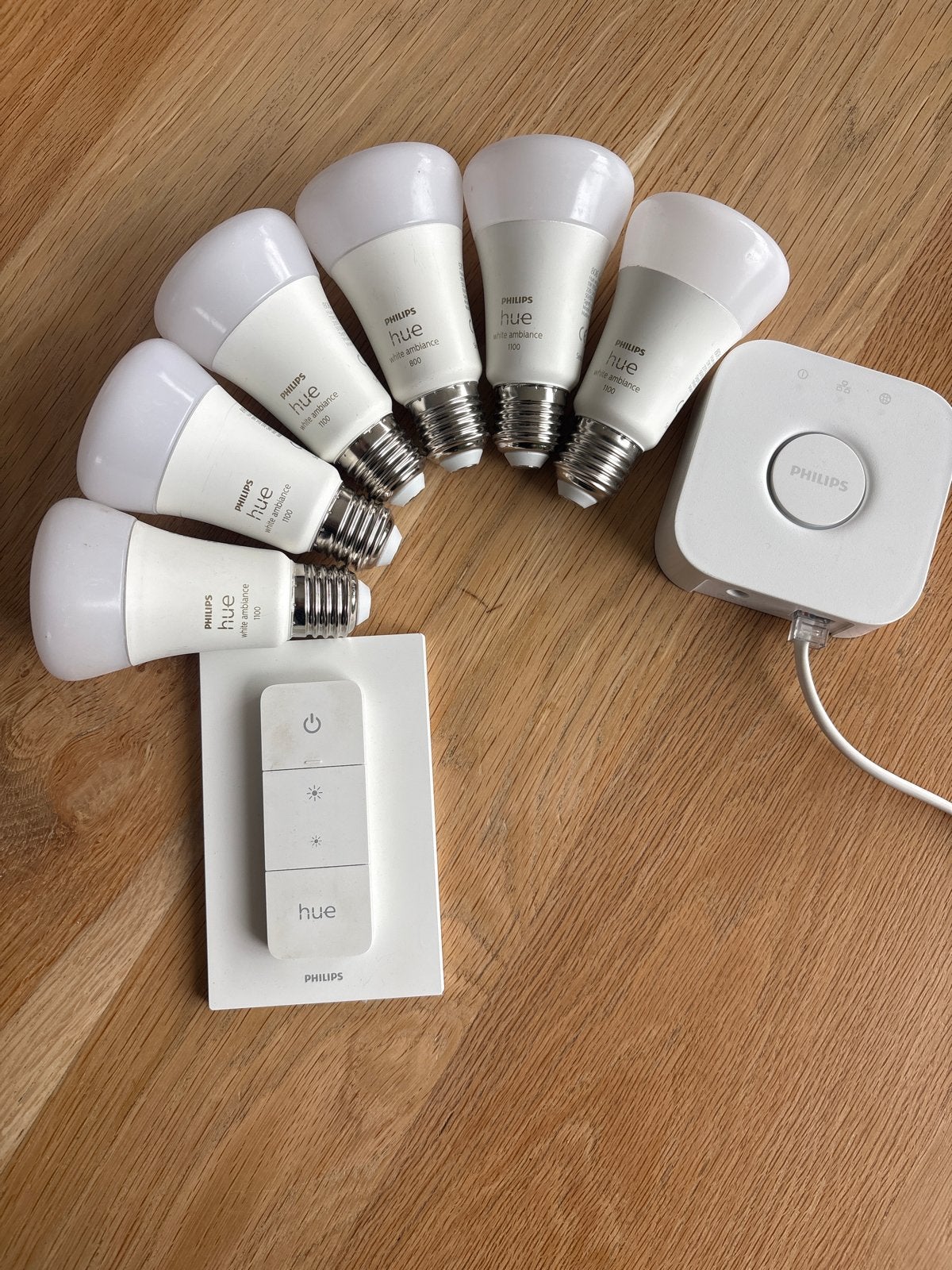 Philips Hue White Ambiance Starter Kit met 6 E27 Lampen, Wit, Kunststof, Dimbaar, Modern