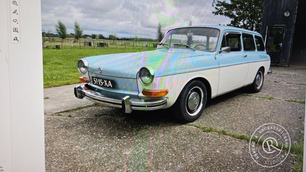Volkswagen 1600 1.6 Variant 1973 Blauw, Auto's, 54 pk, 4 cilinders, Blauw, Origineel Nederlands