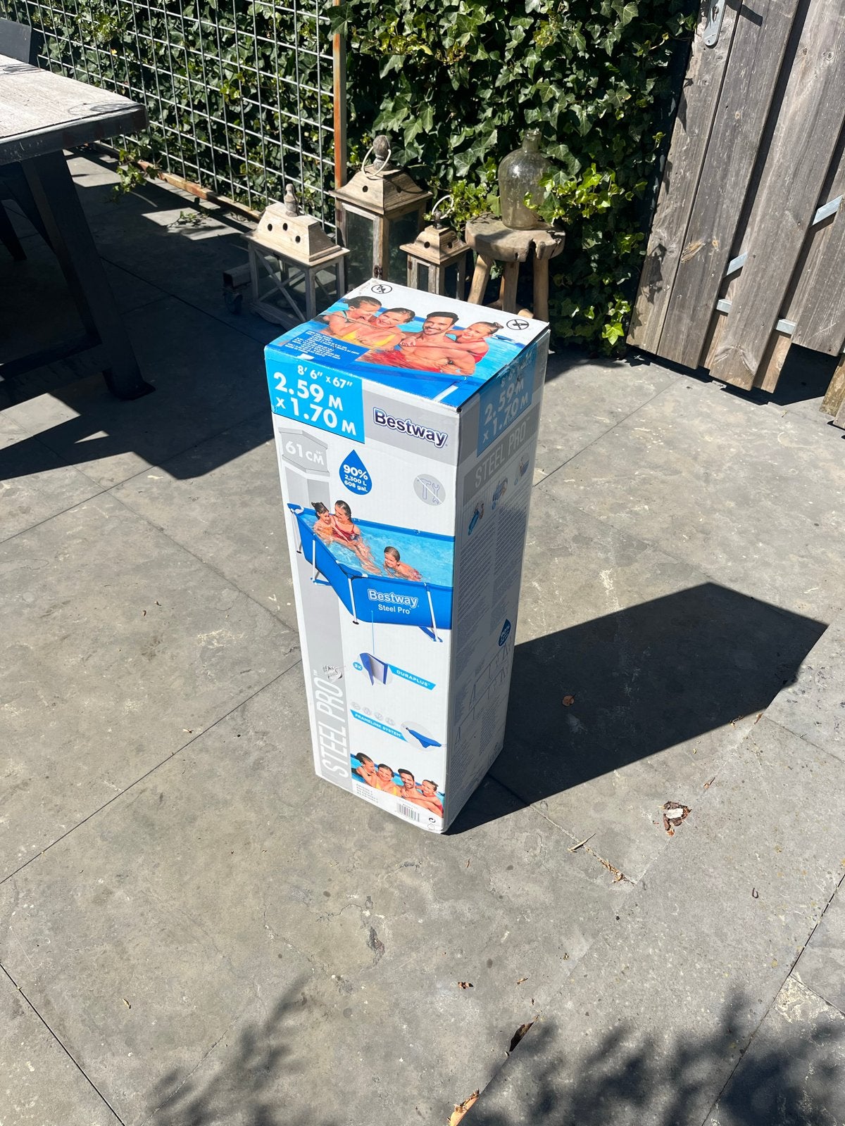 Bestway Steel Pro Opzetzwembad 2.59m x 1.70m x 61cm, Nieuw, Ophalen of Verzenden, Opzetzwembad, 200 tot 400 cm