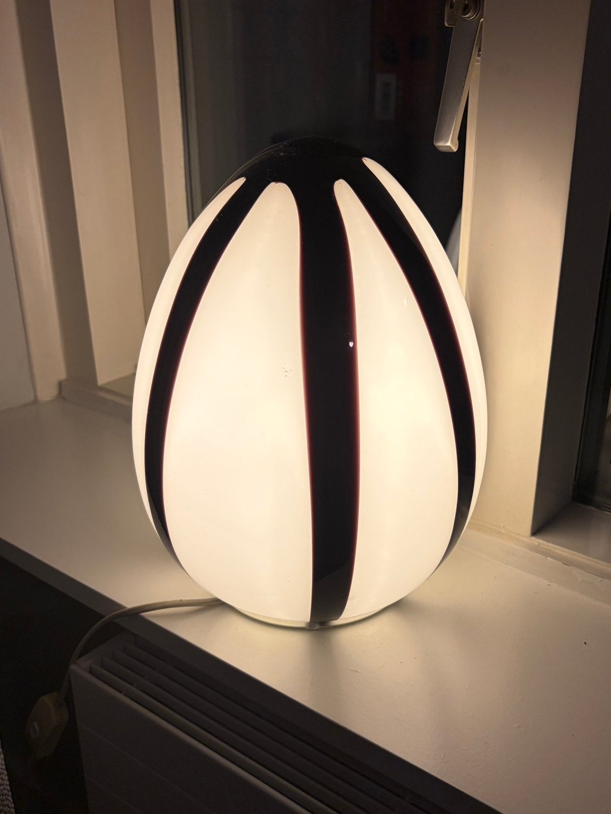 XL Ilu Swirl ‘egg lamp - design lamp, Ophalen, Zo goed als nieuw, Glas, Minder dan 100 cm
