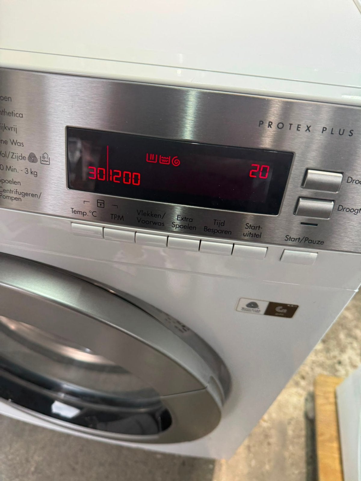 Aeg A+ protex plus turbo wasdroogcombinatie 9/7 KG izgs, Witgoed en Apparatuur, Wasdrogers, Ophalen, 6 tot 8 kg, Zo goed als nieuw