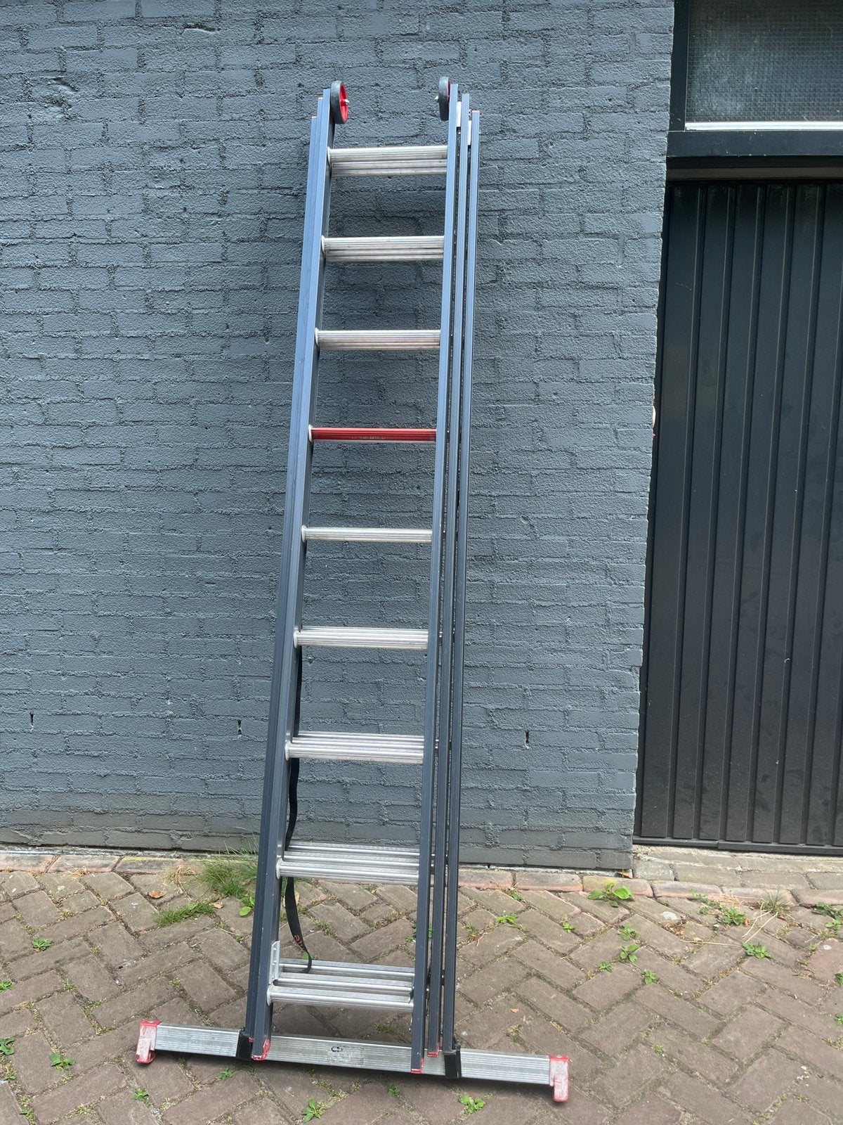 Altrex ladder 3x9, Ophalen, Zo goed als nieuw, Ladder, 2 tot 4 meter