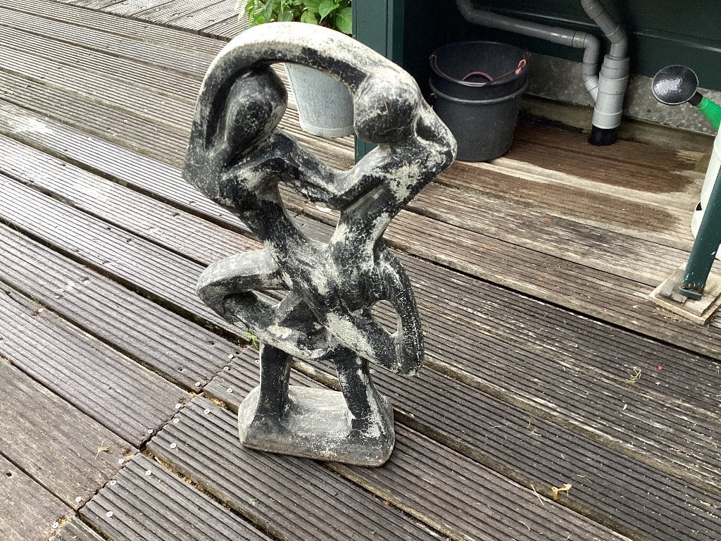 Tuinbeeld (beton), Tuin en Terras, Tuinbeelden, Ophalen, Gebruikt, Beton, Mensenbeeld