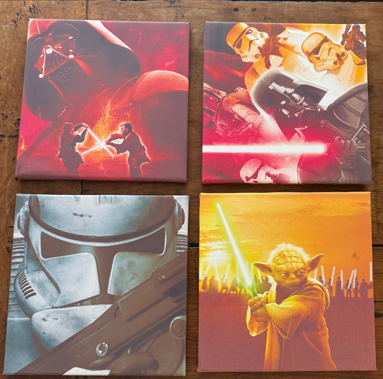 Star Wars Canvassen - 4 stuks - 25 x 25 cm, Huis en Inrichting, Ophalen, Minder dan 50 cm, Oorspronkelijke maker, Print