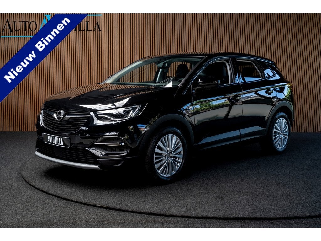 Opel Grandland X 1.2 Turbo Aut. Leer Navi Camera PDC Climate, Bluetooth, Gebruikt, 1199 cc, Leder en Stof