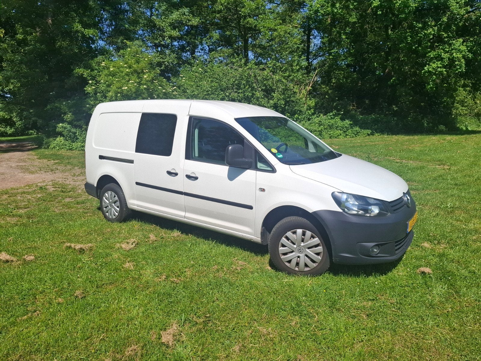 VW Caddy MAXI 1.6 TDI Marge 75KW L2H1 Airco  2de eig. 130pk, Auto's, Bestelauto's, Voorwielaandrijving, Euro 5, 4 cilinders, Volkswagen