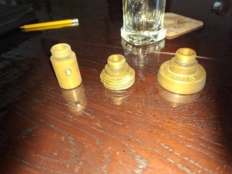 LPG vulnippels 3 stuks messing voor vershillende.landen, Ophalen of Verzenden, Gebruikt