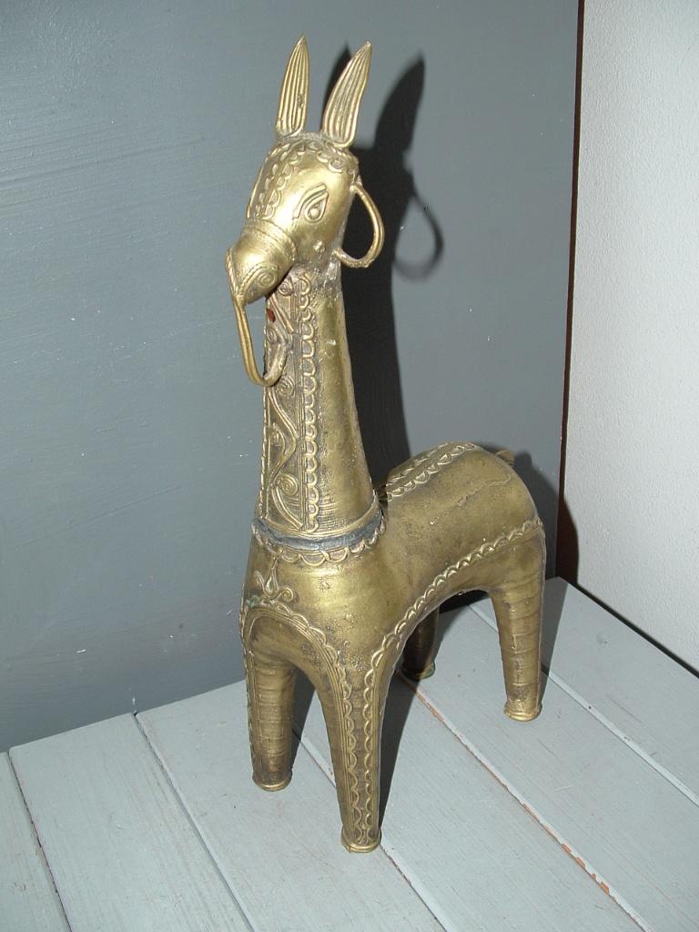 Oosterse kunst massief beeld ezel ezelfiguur (brass?), Ophalen of Verzenden