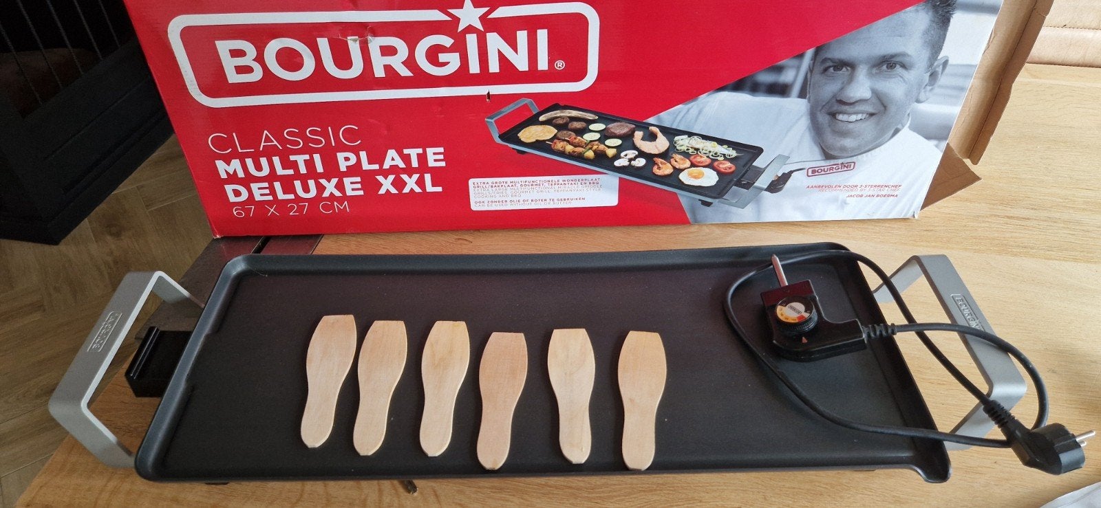 bourgini multi plate deluxe xxl, Ophalen of Verzenden, Zo goed als nieuw, Tafelgrill
