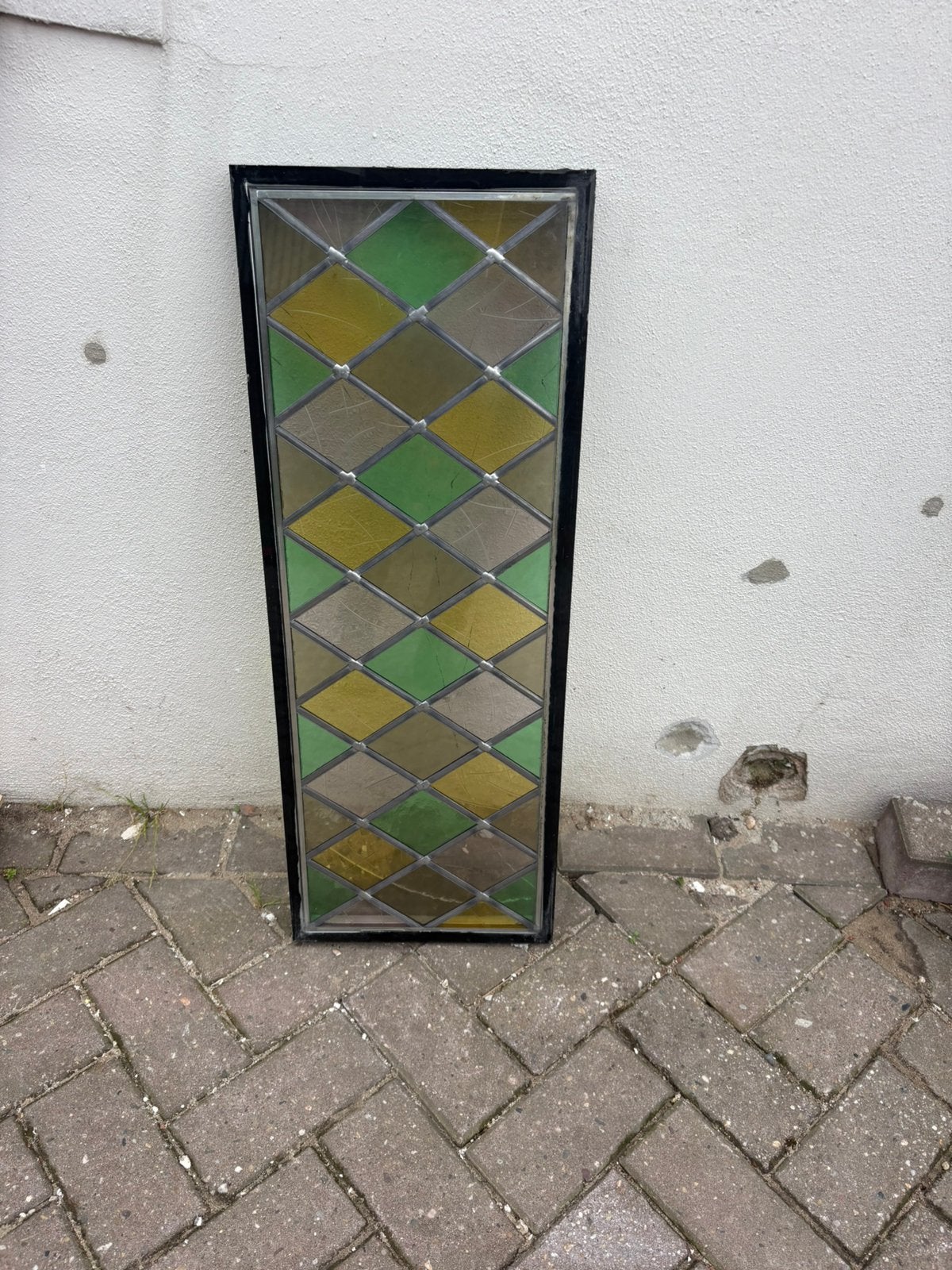 Geisoleerd glas in lood voor bovenlicht 5x, Doe-het-zelf en Verbouw, Ophalen of Verzenden, Zo goed als nieuw, Gevelraam of Ruit