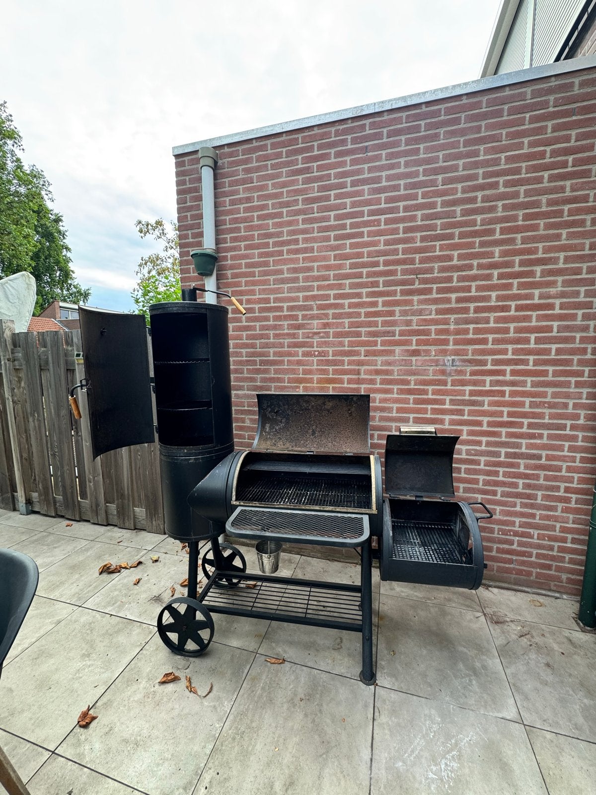 Mustang Oklahoma Off-Set BBQ Smoker Georgia XXL 15 Inch, Ophalen, Gebruikt
