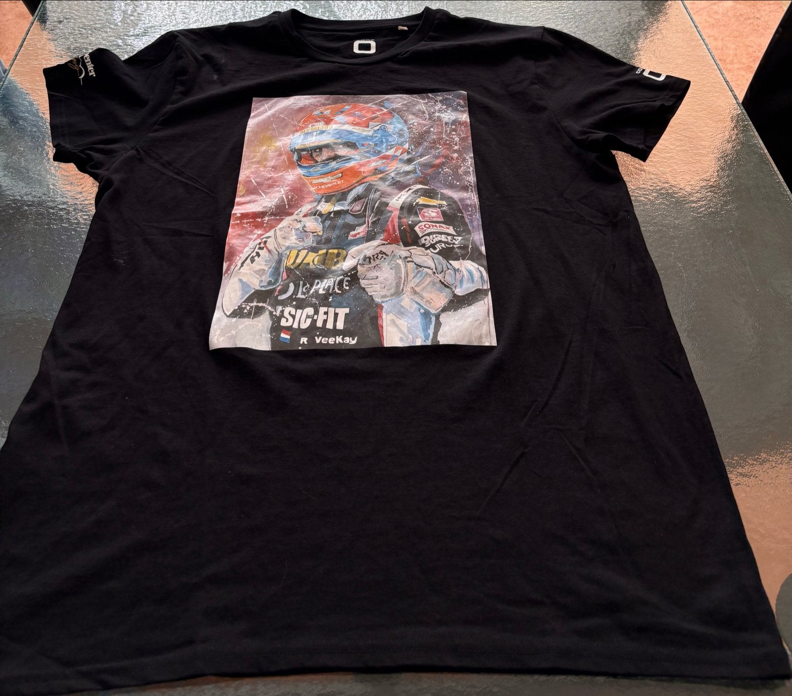 Zwart T-shirt Rinus VeeKay Ed Carpenter Racing XL, Ophalen of Verzenden, Zo goed als nieuw, Maat 56/58 (XL), Zwart