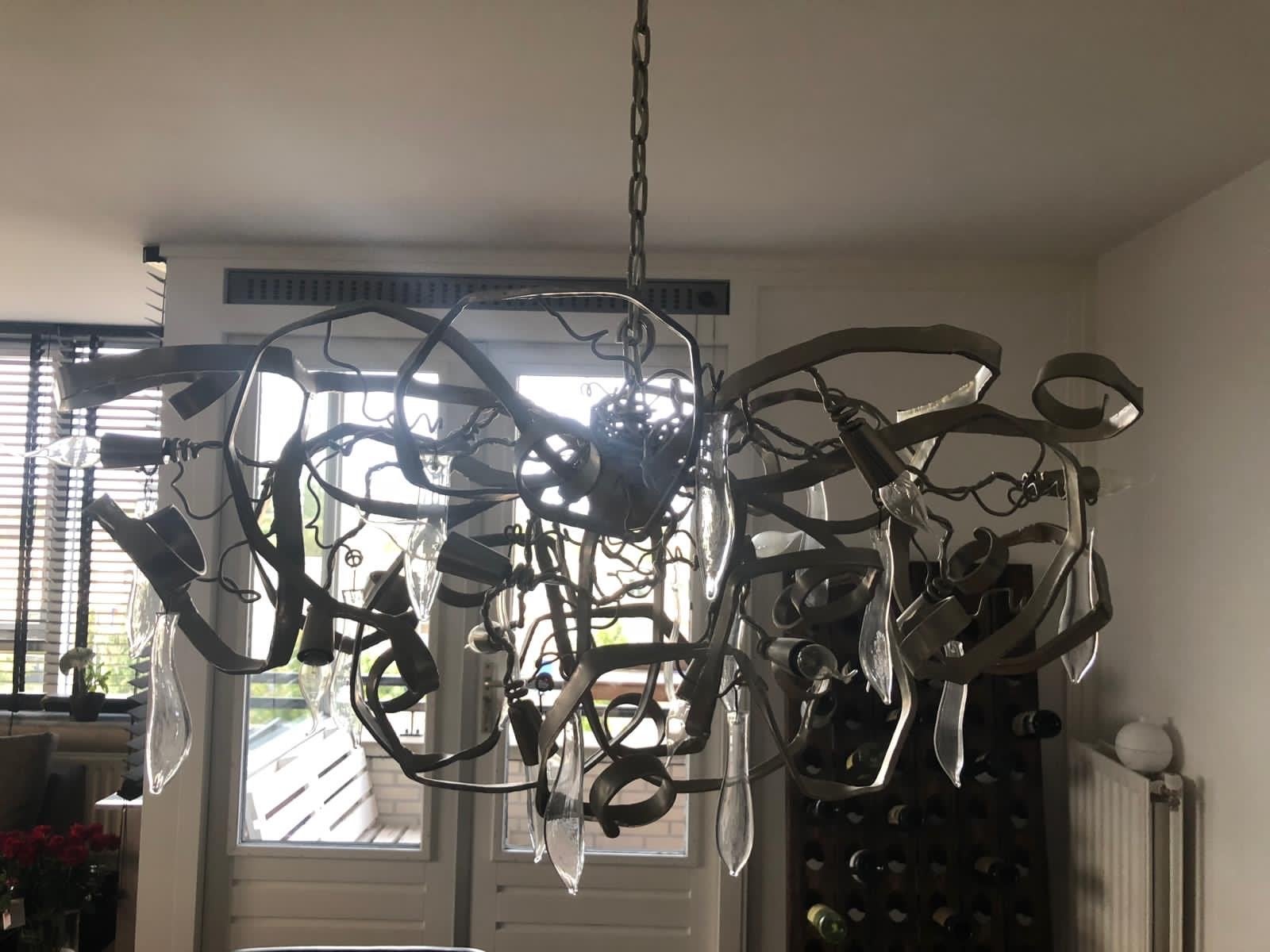 Moderne originele Brand en Van Egmond kroonluchter 120 cm, Ophalen, Overige materialen, Gebruikt, Tijdloos