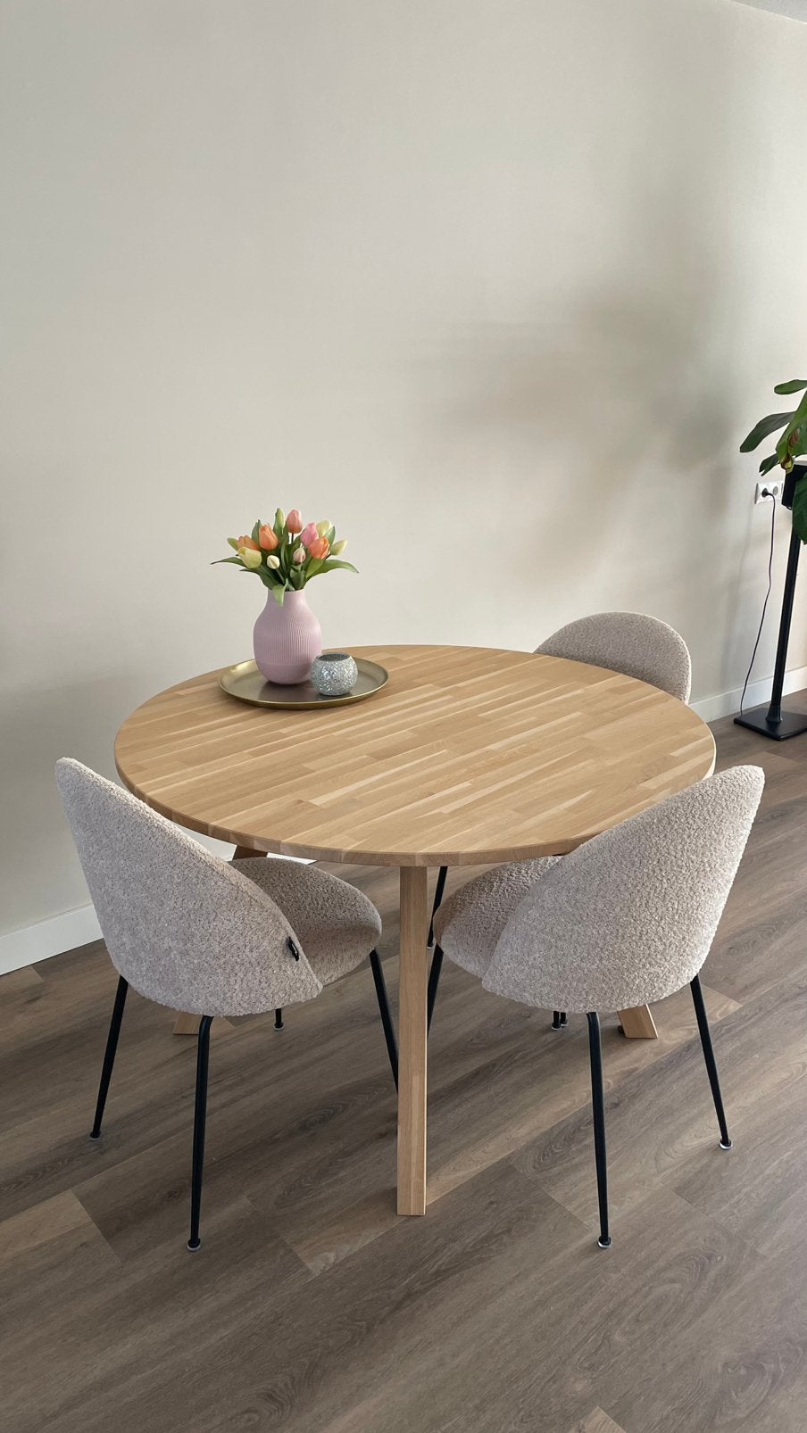 WOOOD Tablo Eettafel Ø120 (moet z.s.m. weg), Ophalen, Zo goed als nieuw, Vier personen, 100 tot 150 cm