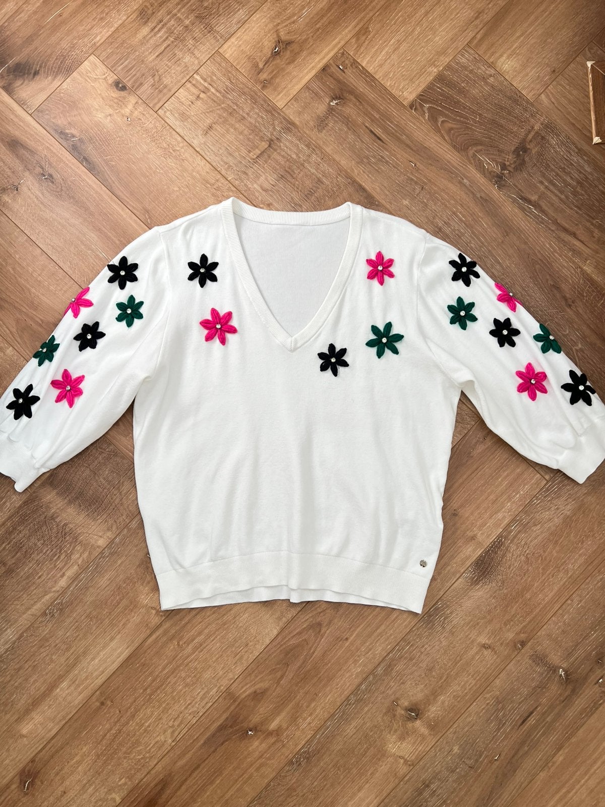 Studio anneloes lentje flower pullover XL offwhite, Verzenden, Wit, Maat 46/48 (XL) of groter, Zo goed als nieuw