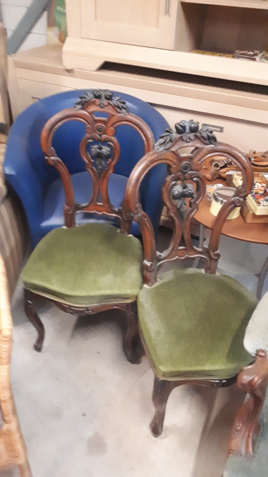 vier eetkamer stoelen barok, Ophalen