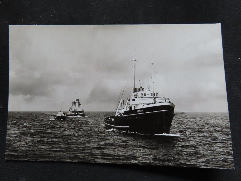 ansichtkaart sleepboot " Oceaan " Smit & co, Verzamelen, Scheepvaart, Ophalen of Verzenden, Gebruikt, Motorboot, Kaart, Foto of Prent