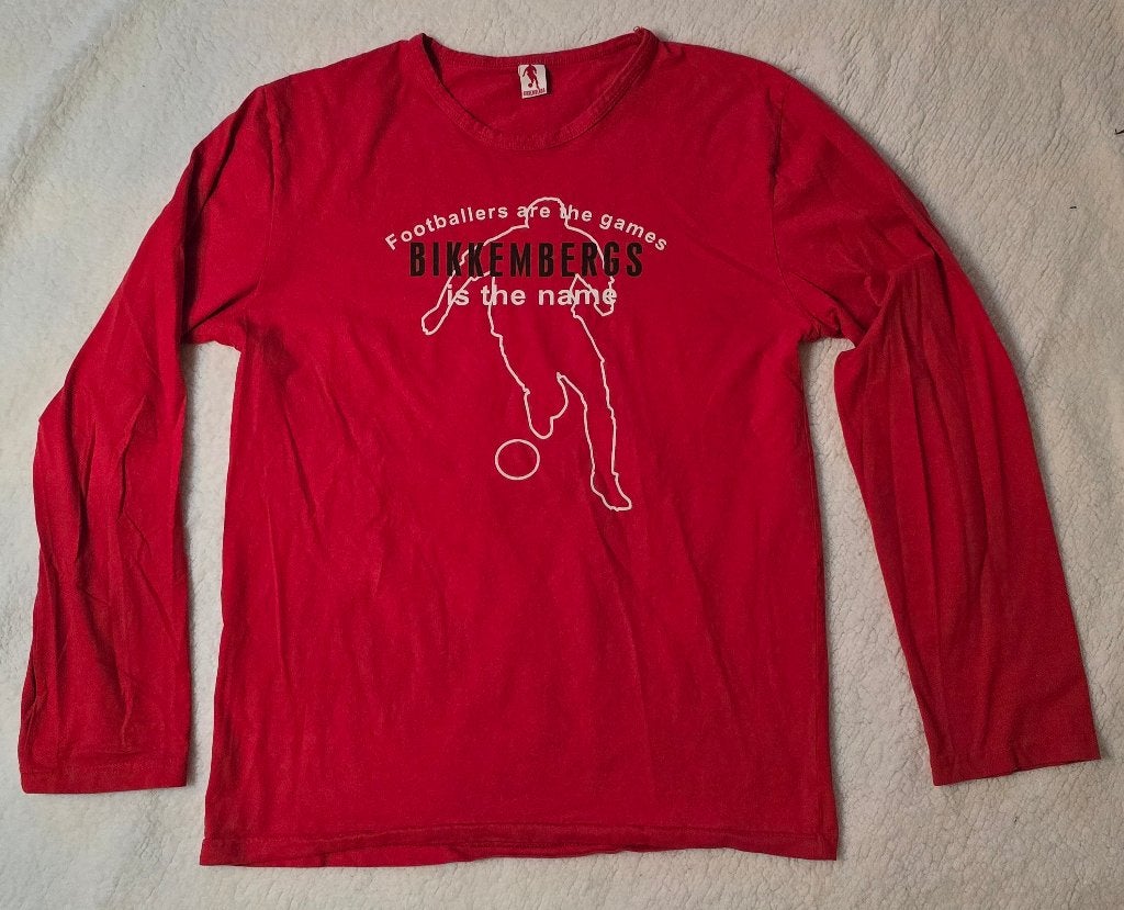 Bikkembergs rood longsleeve t-shirt (X)XL, Verzenden, Maat 56/58 (XL), Bikkembergs, Gedragen