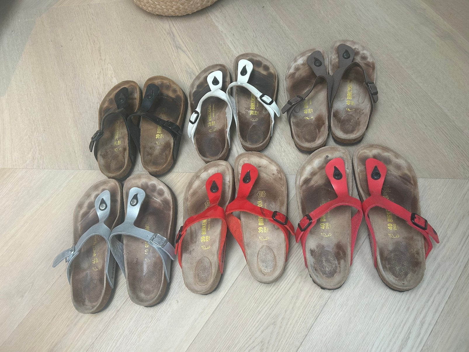 6x Birkenstock Gizeh dames slippers maat 39 40 birkenstocks, Kleding | Dames, Schoenen, Ophalen of Verzenden, Gedragen, Slippers