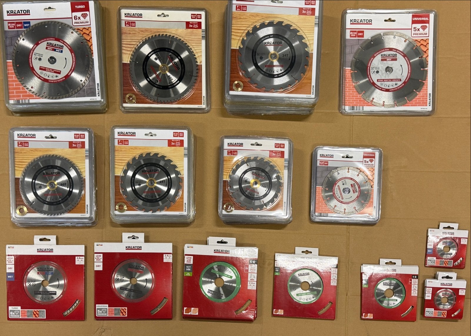 Partij Nieuwe Kreator cirkelzaagbladen en diamant schijven., Diversen, Rommelmarktspullen, Ophalen, Nieuw