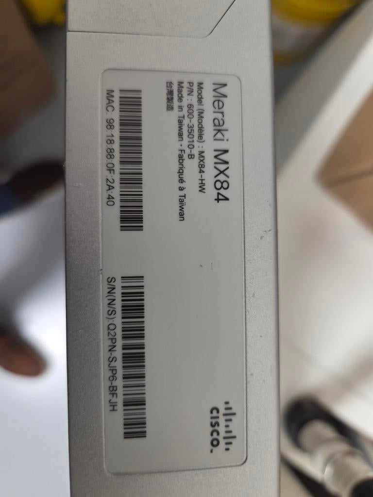 Cisco Meraki MX84, Computers en Software, Netwerk switches, Ophalen of Verzenden