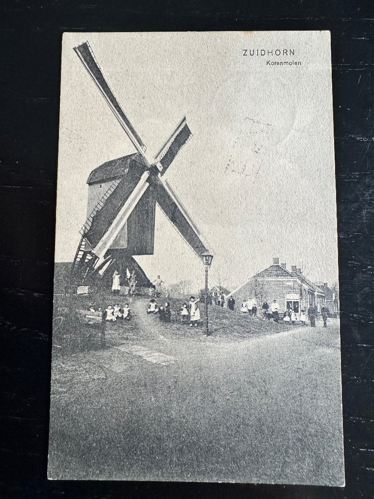 Zuidhorn molen 1914, Verzenden, Voor 1920, Gelopen, Groningen