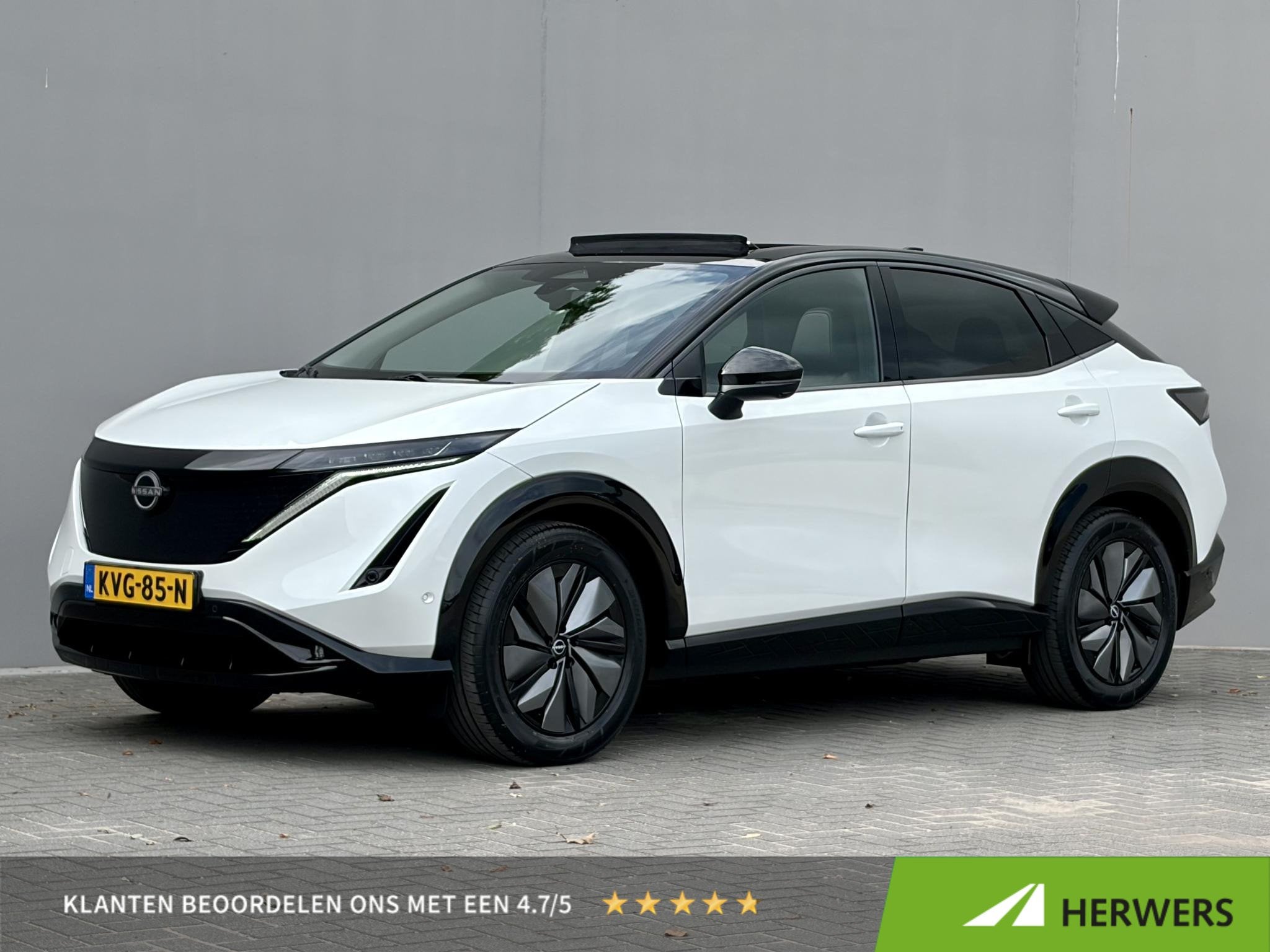 Nissan Ariya e-4ORCE Evolve 91 kWh 4WD / 306 PK / Leder / 1., Auto's, Automaat, Gebruikt, Wit, Vierwielaandrijving