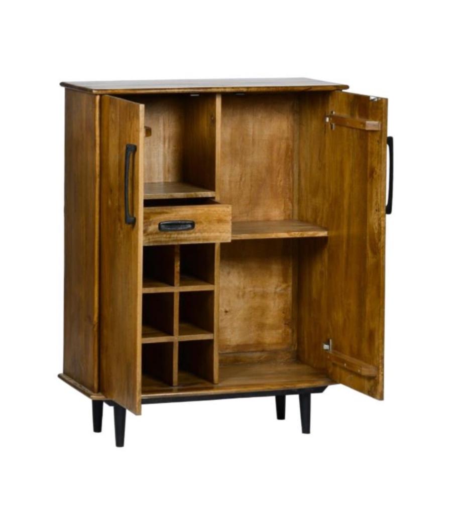 Magazijn Leegverkoop Dressoir Elias mangohout retro ACTIE, Hout, Nieuw, Mediterraans, Ophalen of Verzenden