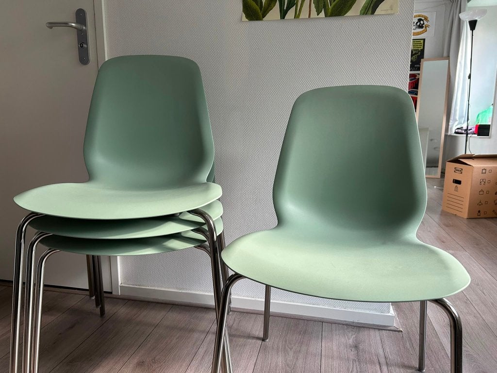 4 IKEA Dining Chairs, Huis en Inrichting, Stoelen, Ophalen, Overige kleuren, Zo goed als nieuw, Vier