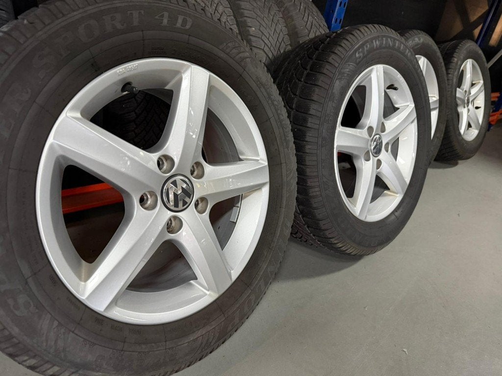 Volkswagen 5x112 winterset 215/60/16, Auto-onderdelen, Banden en Velgen, Ophalen, 16 inch, Banden en Velgen, Winterbanden
