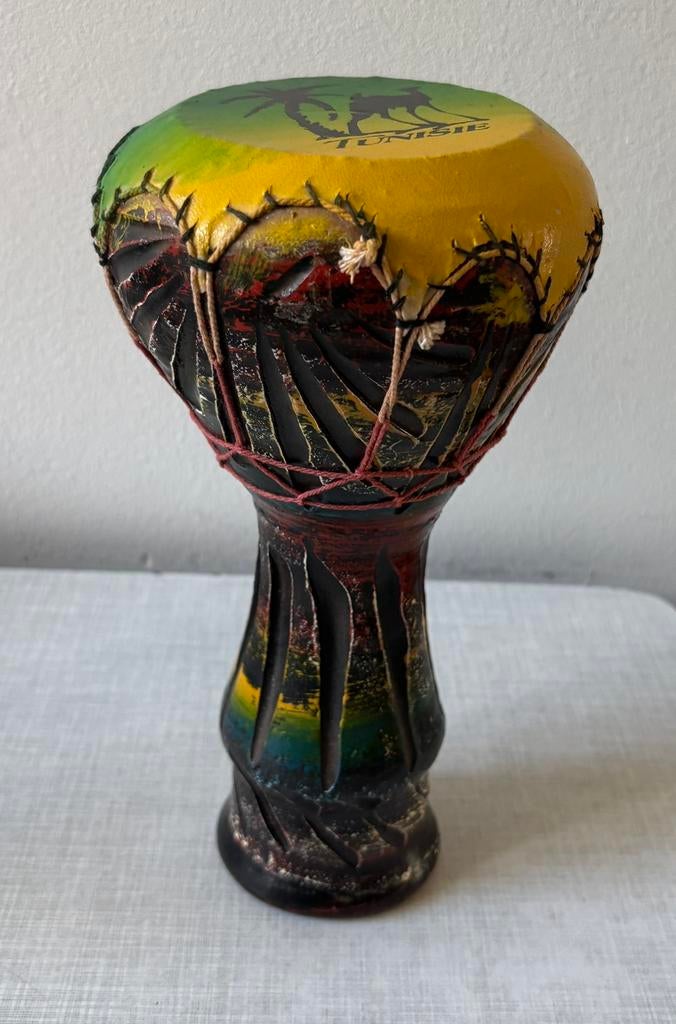 Percussie djembe trommel Tunesie, Ophalen of Verzenden, Zo goed als nieuw, Trommel