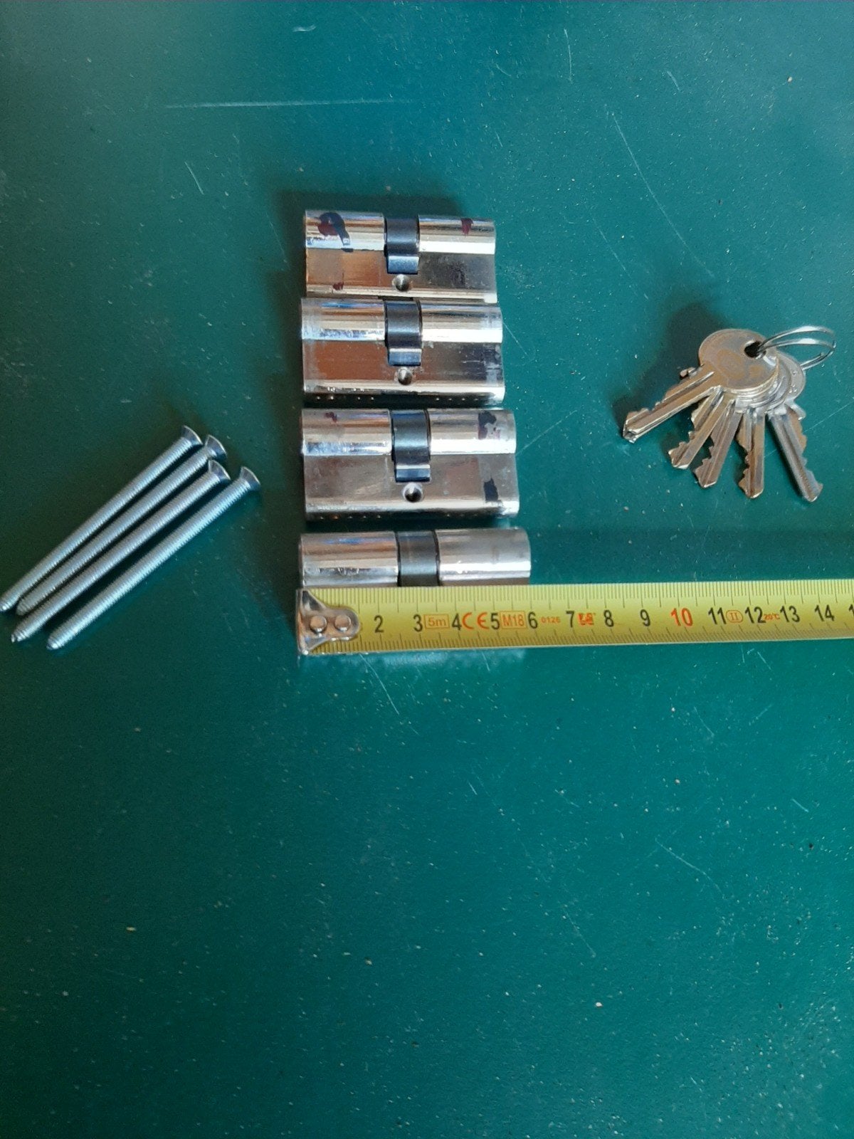 4 stuks Corbin SKG-profielcilinder, 2 ster met 8 sleutels, Ophalen, Gebruikt