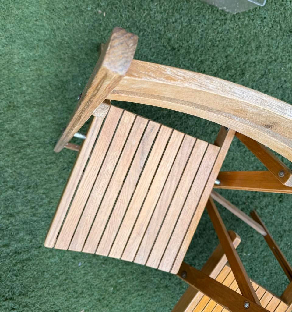houten klapstoelen, Ophalen, Gebruikt, Twee, Bruin