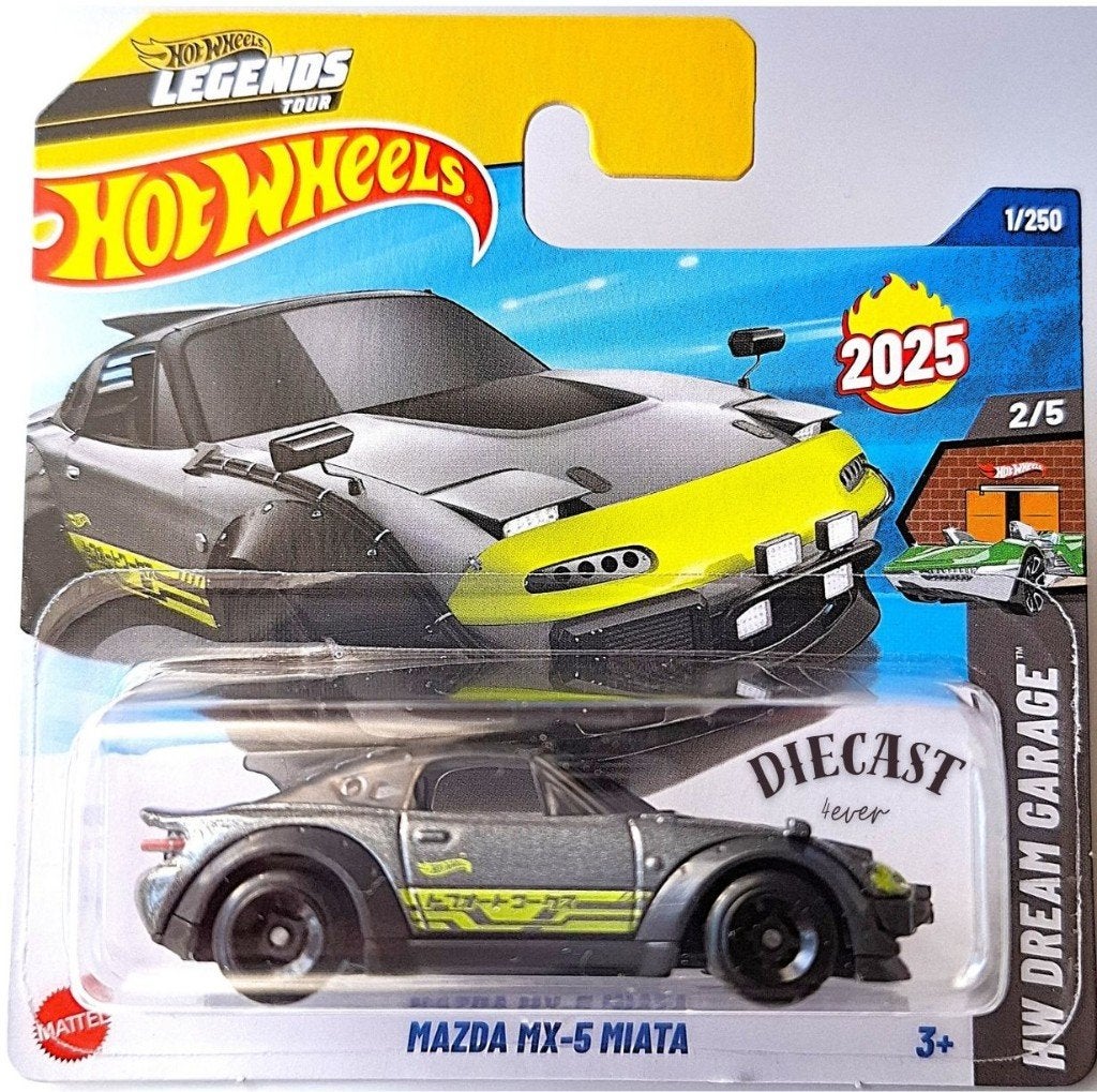 Hot Wheels Mazda MX-5 Miata, dark Grey, Ophalen, Nieuw, Auto