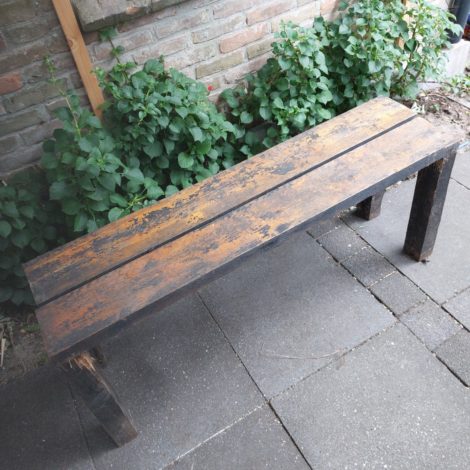 Houten bankje, Ophalen, Gebruikt, Hout