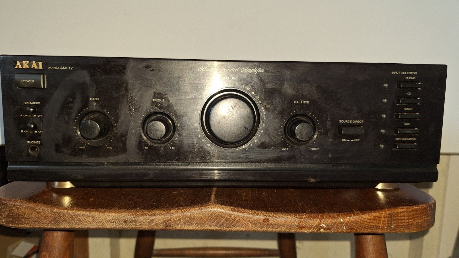 Akai AM-17 Stereo Geïntegreerde Versterker, Overige merken, Gebruikt, Ophalen of Verzenden, Minder dan 60 watt