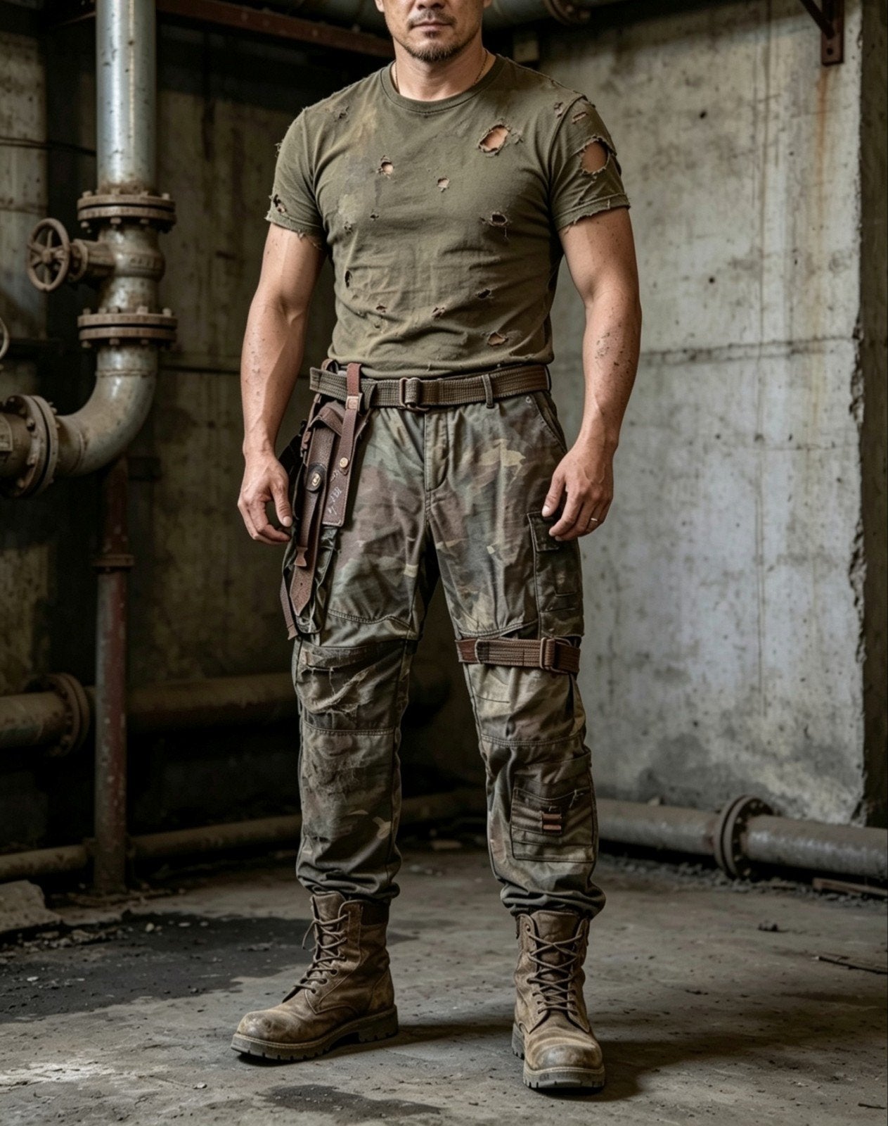Unieke apocalyptische Legerbroek voor Wasteland Summerfest., Ophalen of Verzenden, Nieuw, Zwart