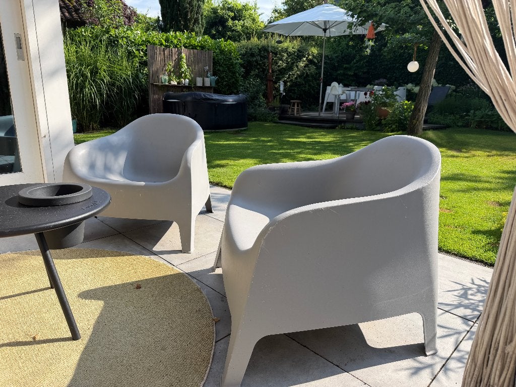 Tuinstoel Ikea Skarpo 2 stuks, Ophalen, Gebruikt, Kunststof, Stapelbaar