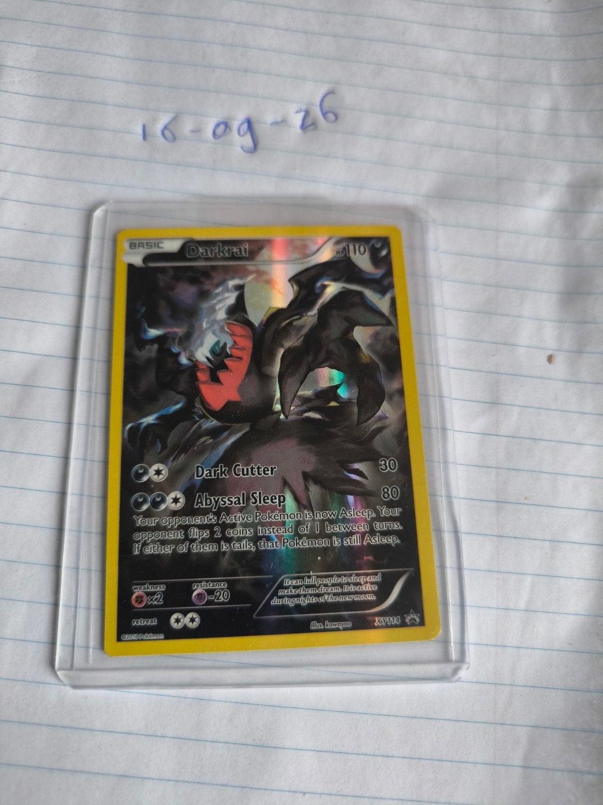 mooie darkrai xy114 promo!!, Ophalen of Verzenden
