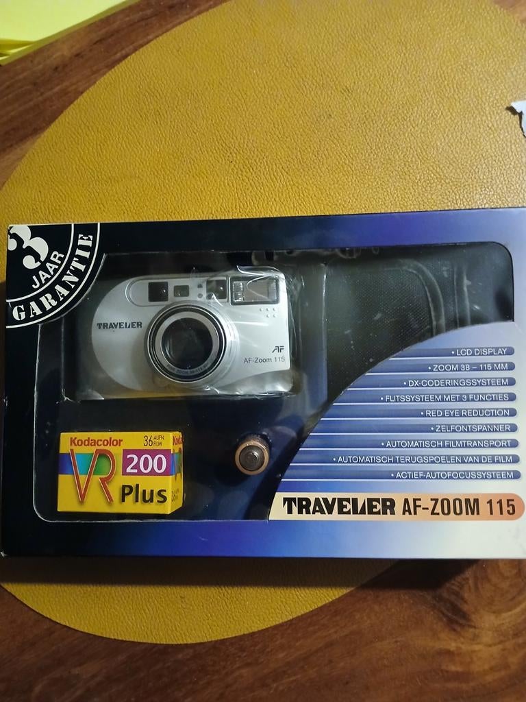 Vintage autofocus Traveler af-zoom115, Audio, Tv en Foto, Fotocamera's Digitaal, 8 keer of meer, Ophalen of Verzenden