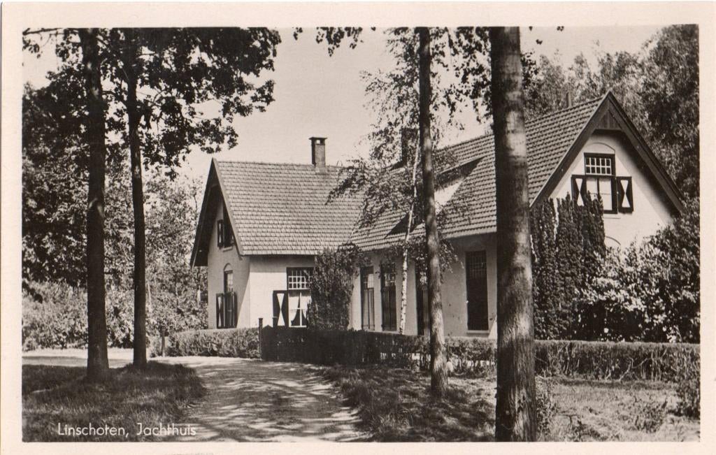 Linschoten, Gezicht op het Jachthuis. 6254, Verzenden, 1940 tot 1960, Ongelopen, Utrecht