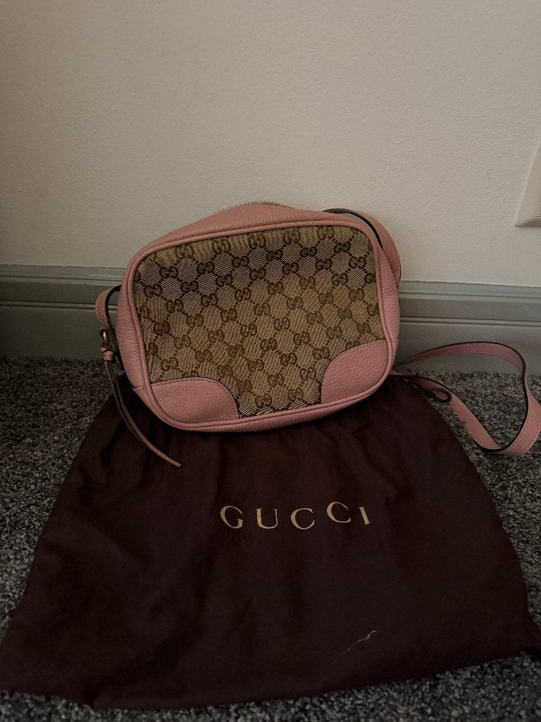 Gucci GG Canvas Crossbody Tas, Overige merken, Verzenden, Zo goed als nieuw, Roze