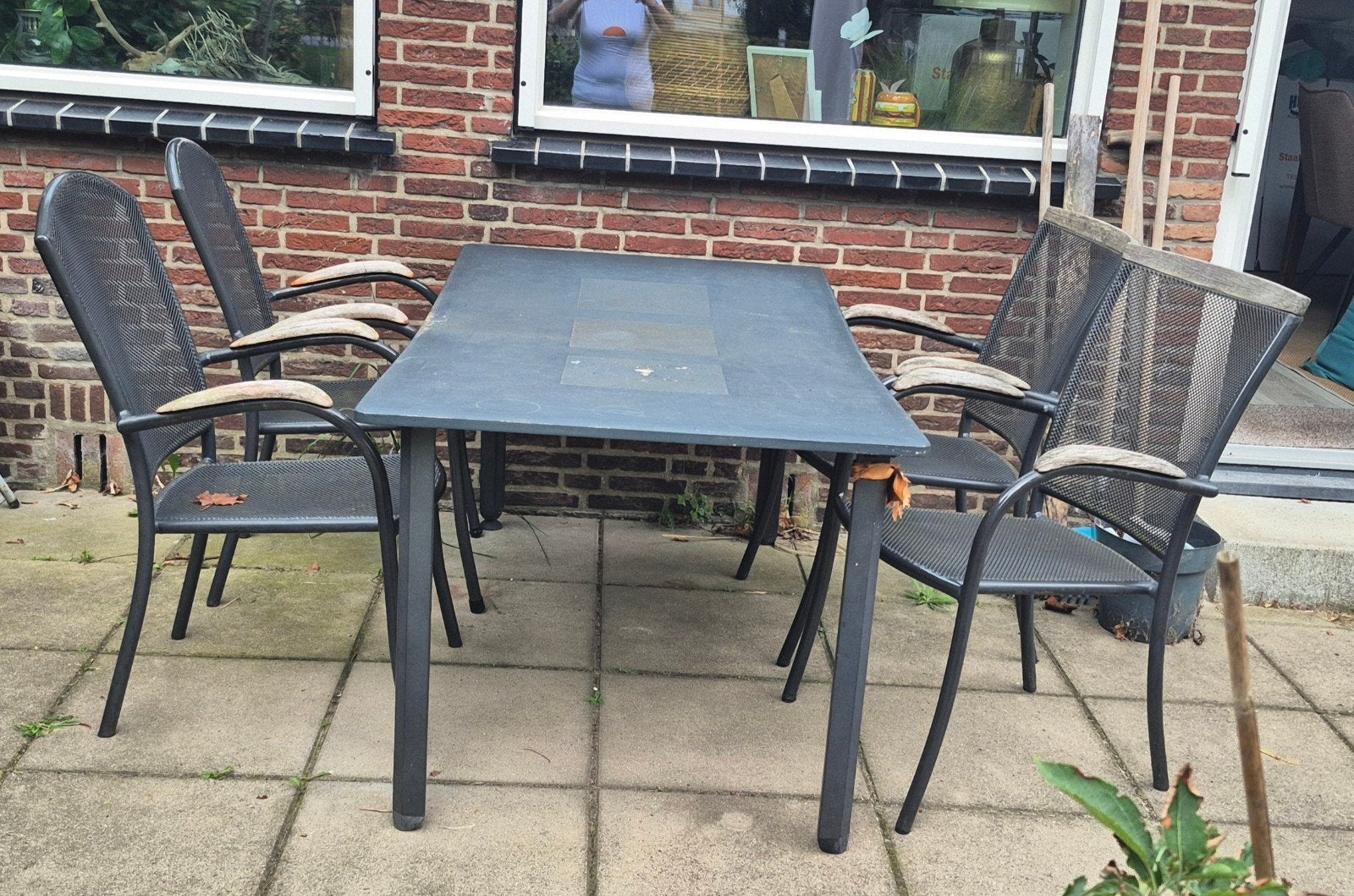 tuintafel, Tuin en Terras, Ophalen, Gebruikt, Tuinset, Eettafel