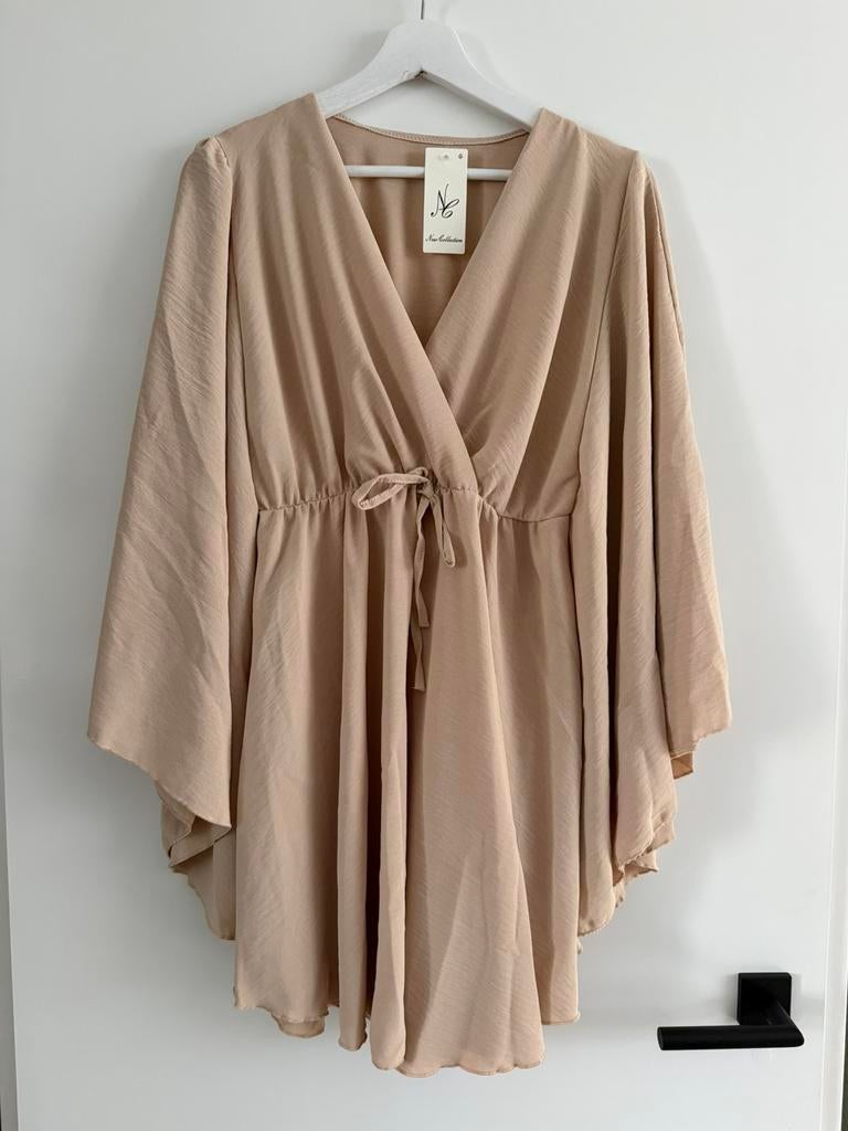 Tuniek vlindermouw, Ophalen of Verzenden, Nieuw, Beige