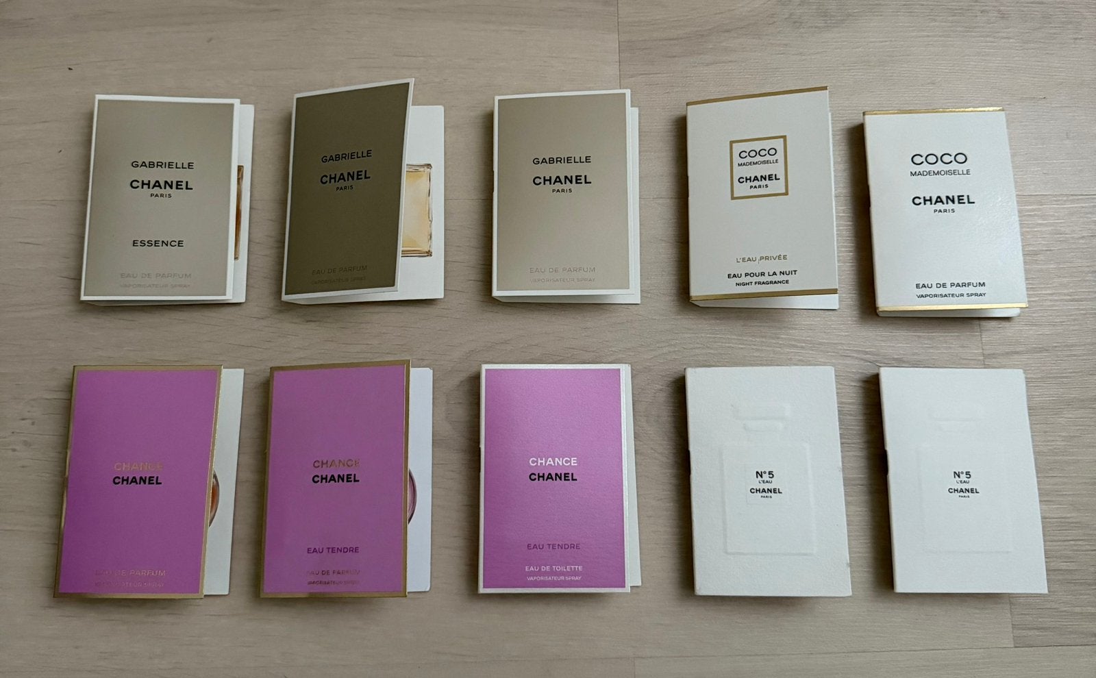 Chanel 10 stuks mini’s Chance, Coco MM, Gabrielle en No5, Verzenden, Nieuw