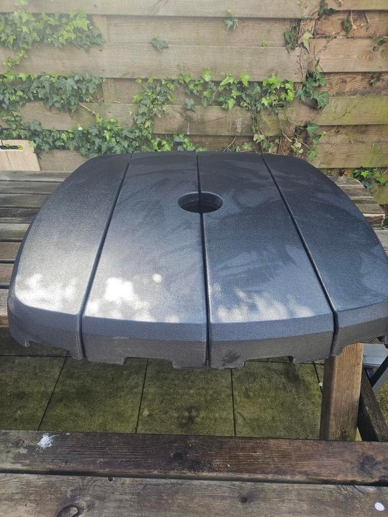 Parasolvoet | HEAVY DUTY | Kunststof | Vulgewicht 100kg NW., Ophalen, Verstelbaar, Nieuw, 1 tot 2 meter