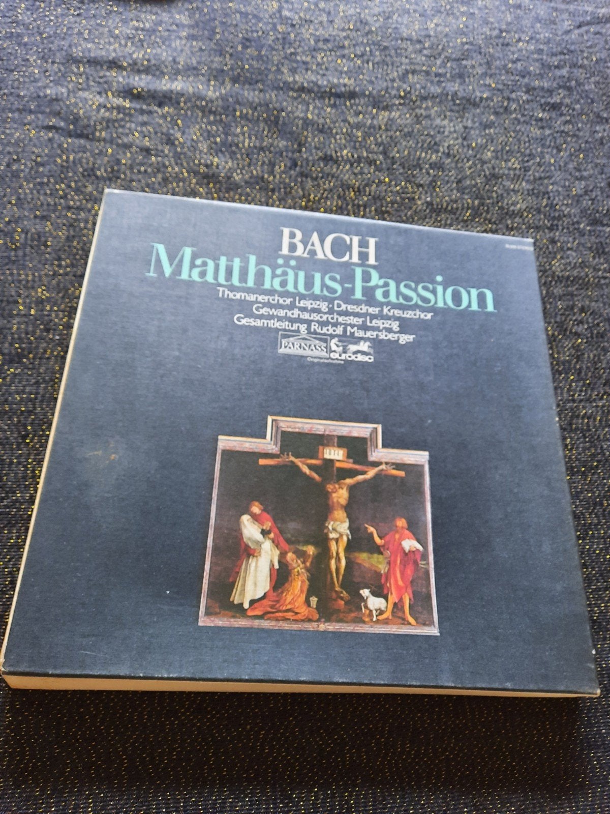 Bach Matthäus-Passion 4 LP Boxset met boekje uit 1970, Boxset, Gebruikt, Ophalen of Verzenden, 12 inch
