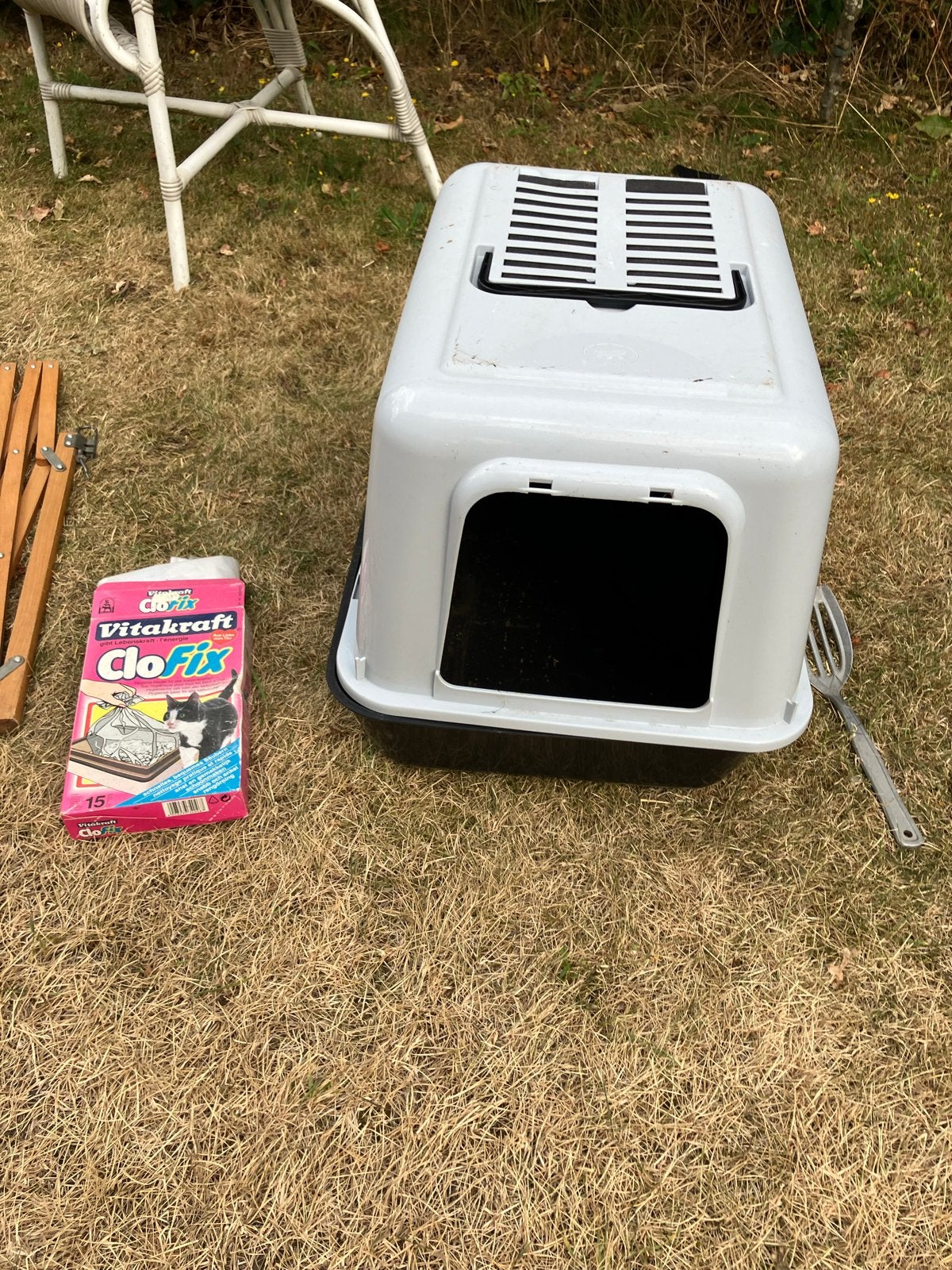 Kattenbak plus kattenbakfolie, Dieren en Toebehoren, Ophalen, Gebruikt