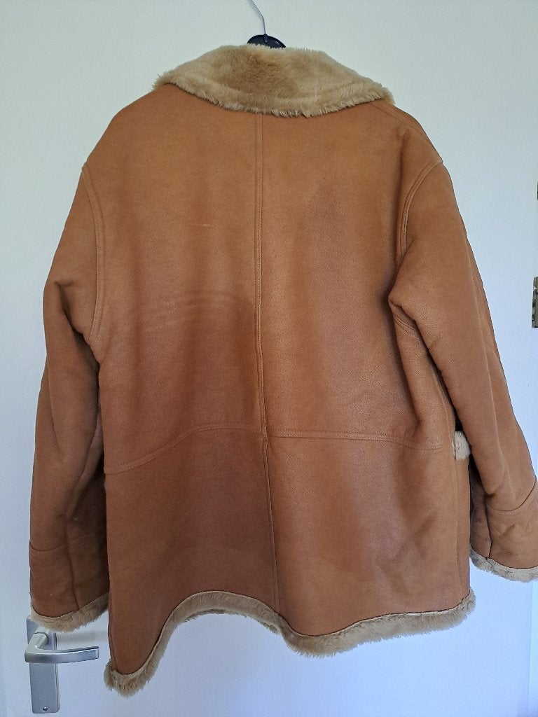 Camel teddy jas met nepsuède, maat 40/42, Bruin, Maat 42/44 (L), Ophalen of Verzenden, Onbekend