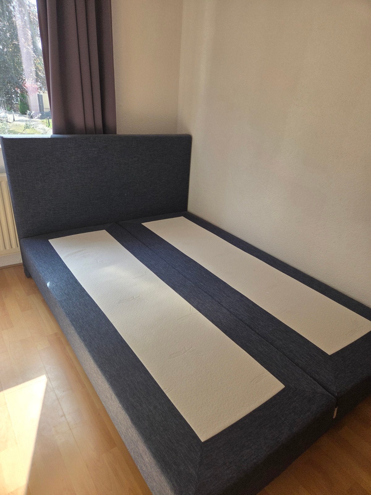 Beter Bed Boxspring 140x200cm, Gebruikt, Wit, Tweepersoons, Hout